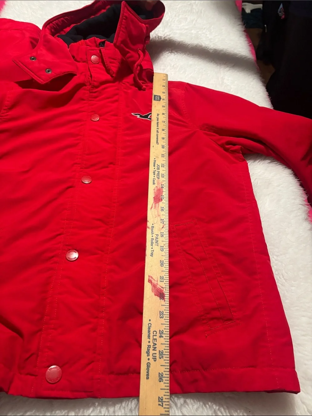 Hollister Bright Red Kids Puffer Coat